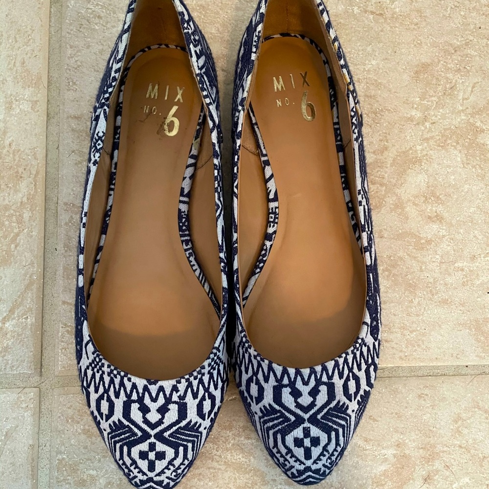 Aztec blue flats